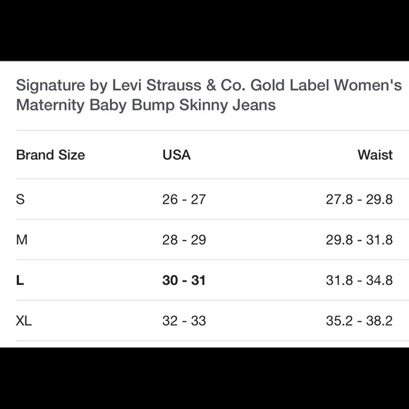 Maternity Baby Bump Skinny Jeans Signature by Levi Strauss & Co. - Picture 9 of 9